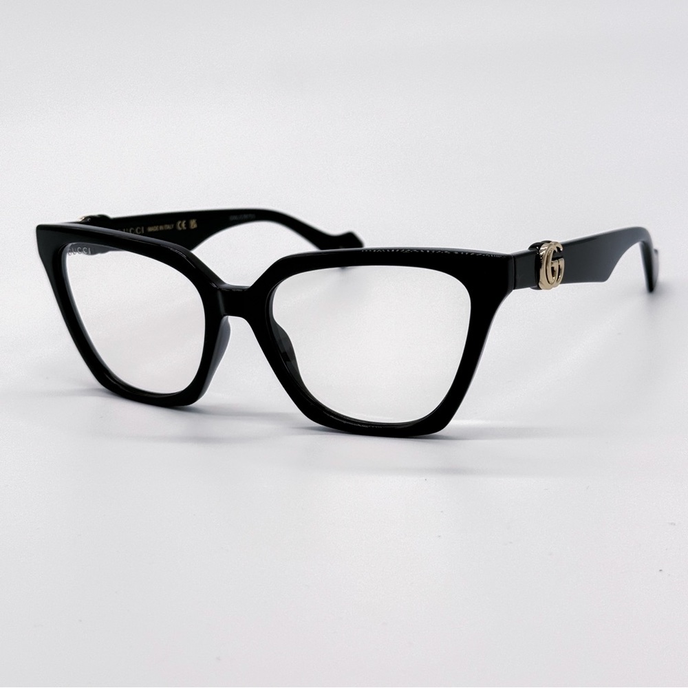 NEW GUCCI GG1542S 001 CAT EYE BLACK BROWN/CLEAR WOMEN SUNGLASSES GUCCI - Picture 7 of 16